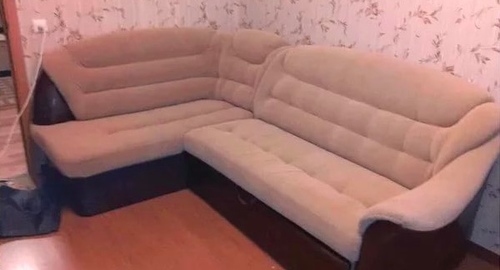 Перетяжка углового дивана. Десногорск